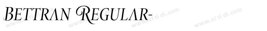 Bettran Regular字体转换